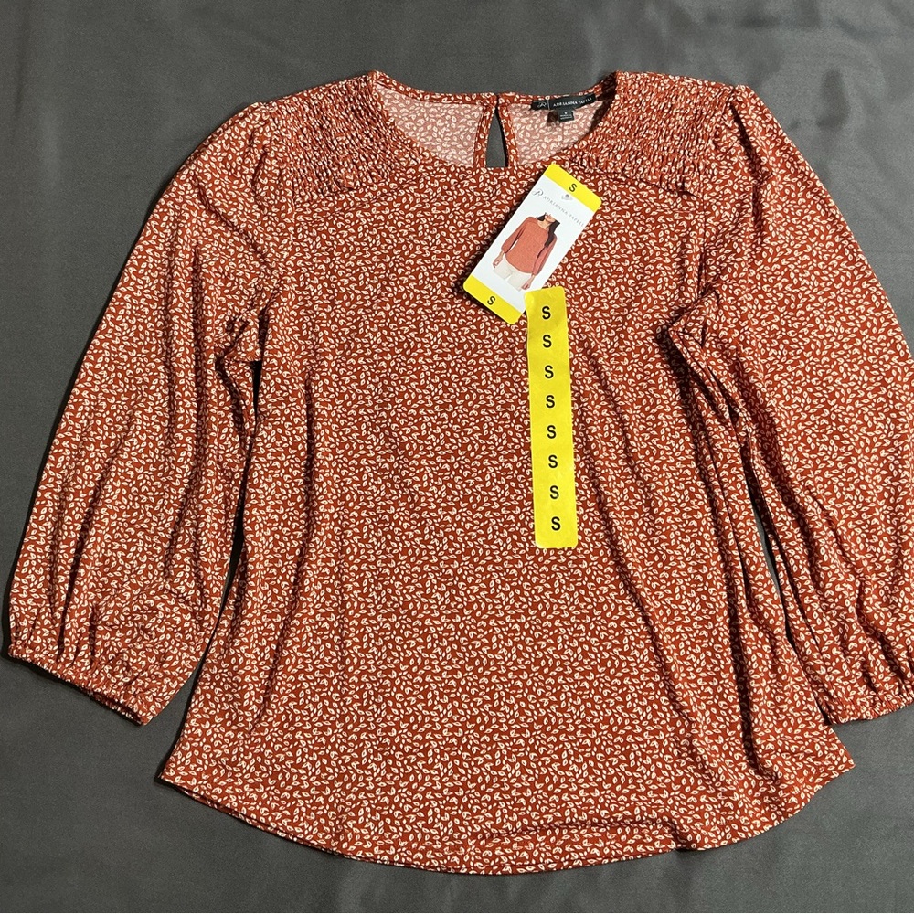 Adrianna Papell Women's Terracotta Blouse